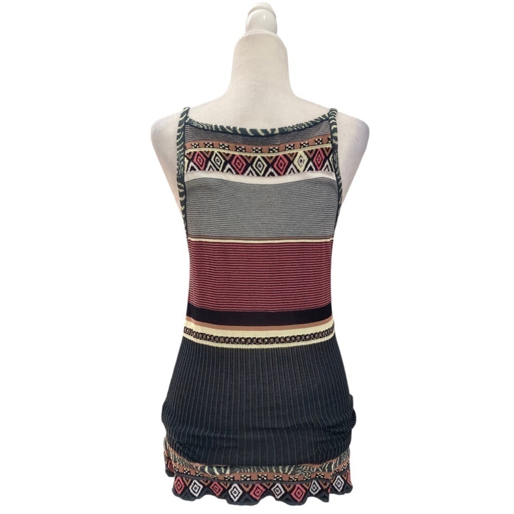ALDO MARTINS Barcelona Striped Ribbed Longline Stretch tank Top Bamboo Blend - Picture 4 of 10